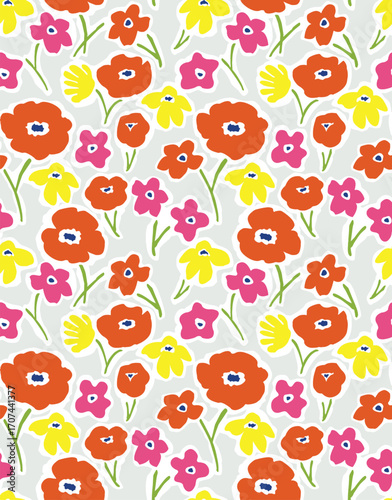 seamless pattern with flowers