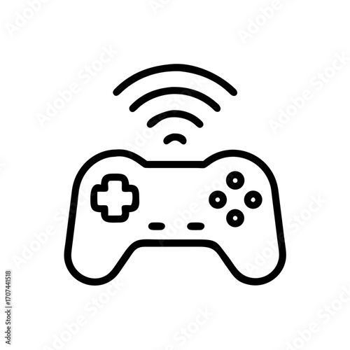 Wireless Game Joystick Console Icon For Web And Graphic Design