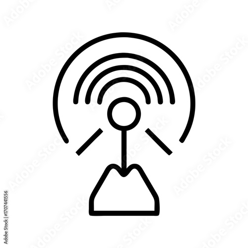 Wireless WiFi Connection Signal Icon For Web And Graphic Design