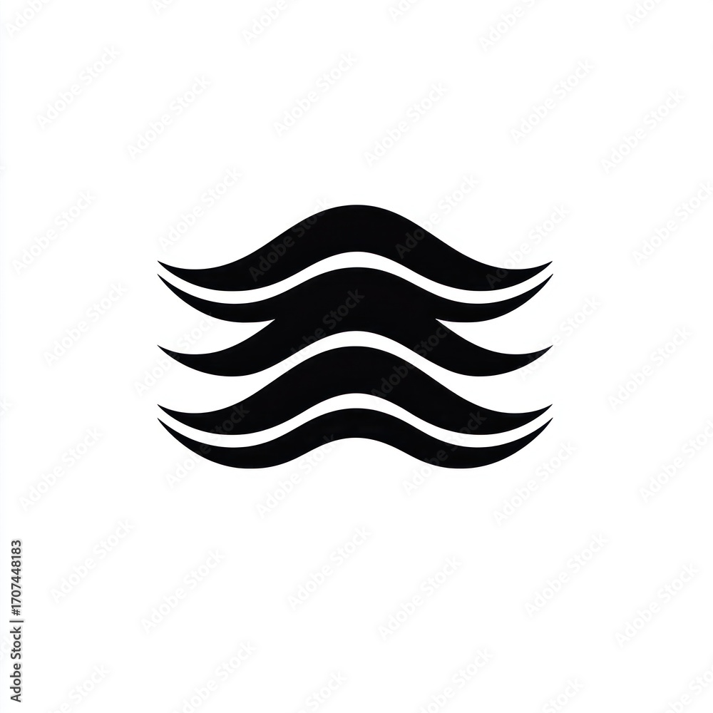 Fototapeta premium Aquarius Zodiac Sign Isolated On White Background. Horoscope. Aquarius Horoscope Symbol. Astrological Aquarius Design. Aquarius Sign Icon. Detailed Aquarius Zodiac Emblem Isolated. Astrology.
