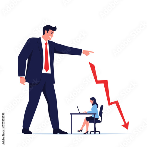 The Angry Boss Demoralizes Employee Causing Business Downfall and Financial Loss