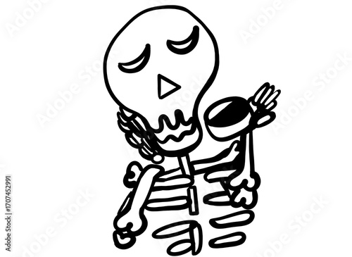 Illustration cartoon Halloween and caffein