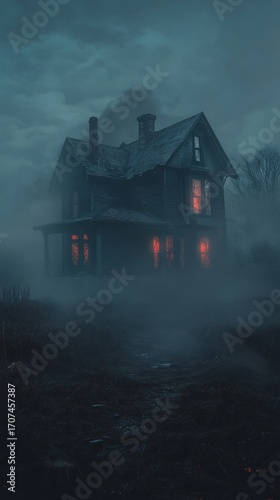 Night Of Halloween In The Fog Of Evil