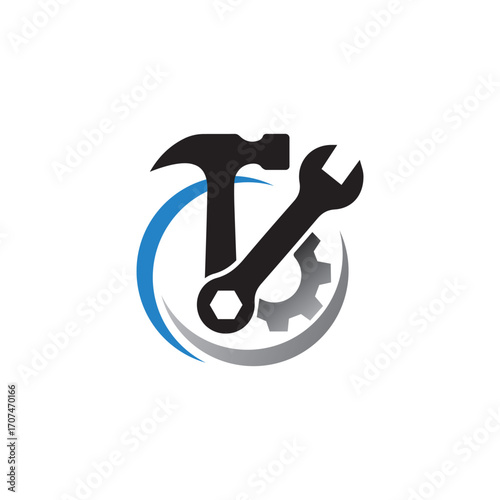 diesel turbo automotive repair logo design, Truck repair emblem, Automotive logo with gears design, custom garage repair automotive, spare part car and motorcycle shop business 