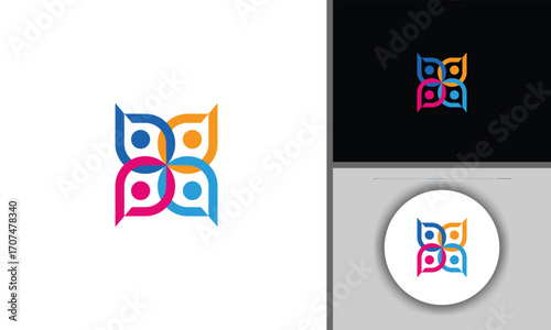 Creative, minimalist and elegant family logo design,