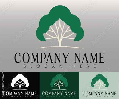 A simple stylized tree represented in a minimalist logo.