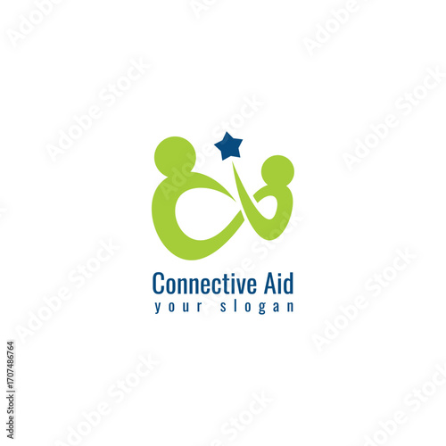 Charity Logo Design – Family Care, Community Support, and Nonprofit Organization Vector Template