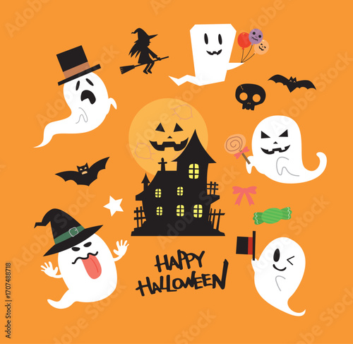 秋の可愛いハロウィンイラスト素材集
