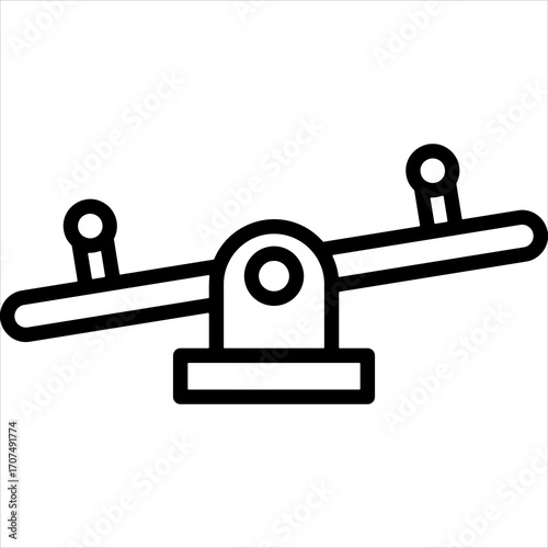 Seesaw Icon Single Vector Collection 
