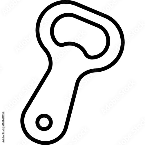 Bottle Opener Icon Single Vector Collection 