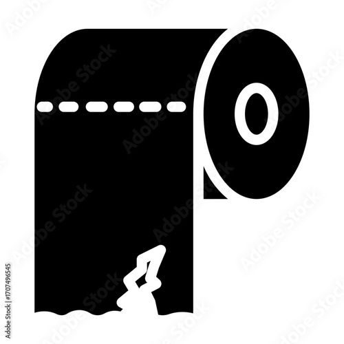 bathroom glyph icons, bathroom tissue icon