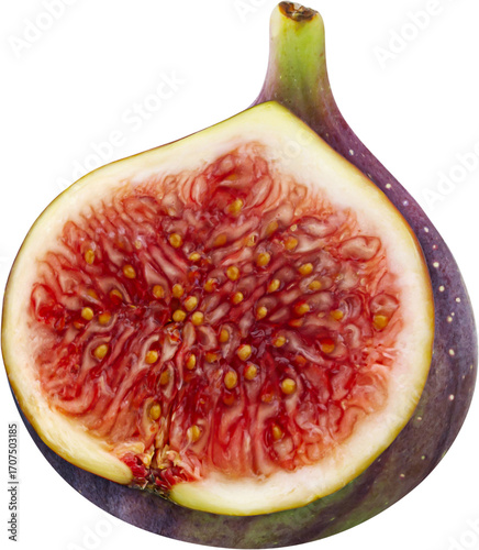 Fig fruit piece isolated