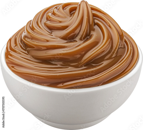 Melted caramel cream isolated