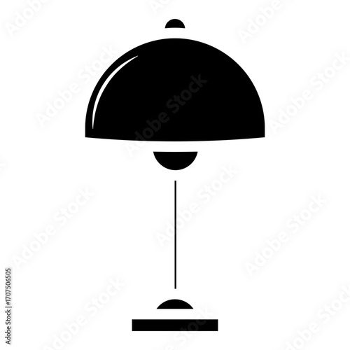 lamp glyph set icon, types glyph of bedroom lamps.