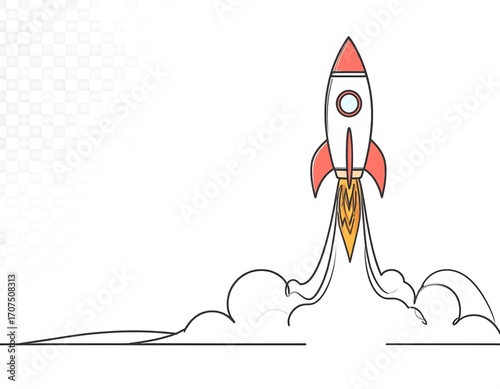 Rocket launch illustration