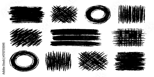 A vector illustration of a set of black ink splashes that forms a beautiful leaf and eye pattern