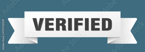 verified ribbon isolated on transparent background. verified ribbon