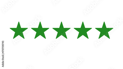 5 forest green stars rating review, top quality, forest green rating stars icon, five lime green star sign, forest green rating symbol vector