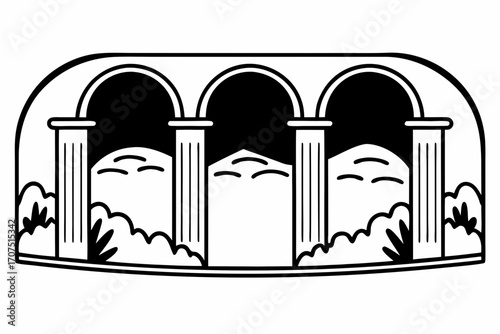 vector illustration of a gate