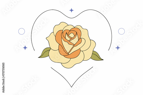 vector illustration of a rose