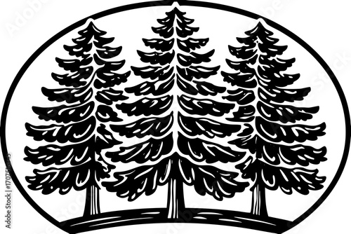 set of trees vector