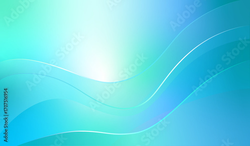 Abstract dynamic blue turquoise gradient background	
