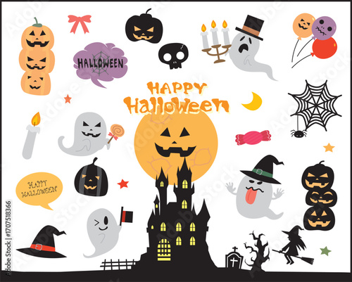 秋の可愛いハロウィンイラスト素材集
