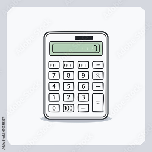 Calculator displaying numbers on screen for financial calculations in office environment, representing precision and efficiency in accounting tasks.