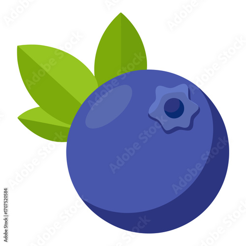 vector illustration of a  bilberry fruit