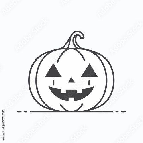 Jacko'lantern sits on a surface, its triangular eyes and toothy grin radiating spooky fun for halloween season.