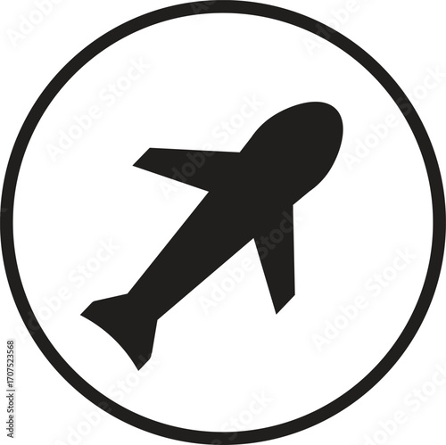 black airplane sign
