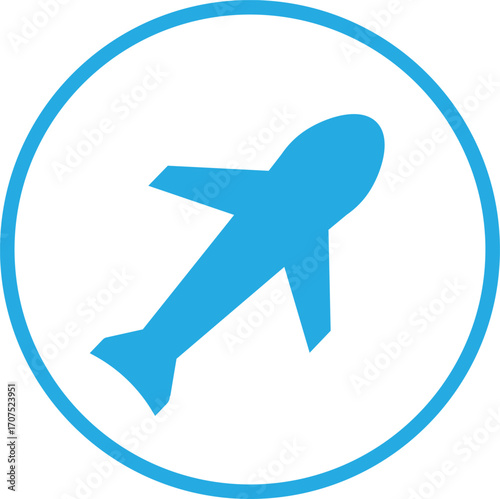 blue airplane sign