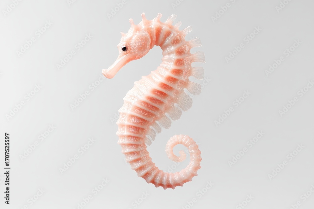 Fototapeta premium Elegant seahorse in marine life presentation for ocean-themed designs