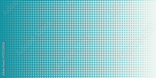 Green - turquoise background divided by diagonal. Vector illustration Background into two colors with halftone