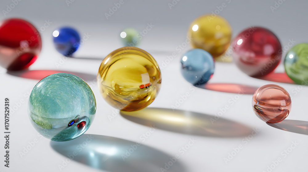 Fototapeta premium Colorful glass balls