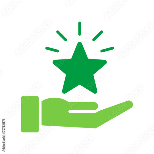 Value Icon Vector Illustration Green Version