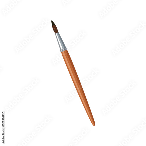 Painting brush icon logo flat vector design