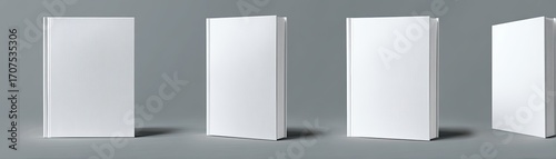 White Rectangular Objects on Gray Background