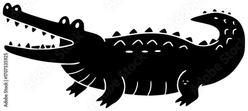 crocodile illustration animal silhouette giraffe logo wild icon wildlife outline zoo set cute elephant cartoon tiger collection lion zebra shape carnivore vector graphic background