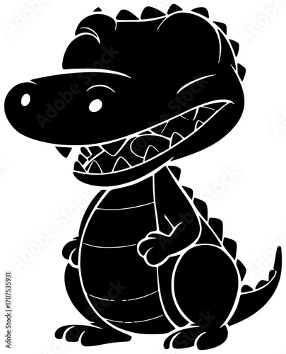 crocodile illustration animal silhouette giraffe logo wild icon wildlife outline zoo set cute elephant cartoon tiger collection lion zebra shape carnivore vector graphic background