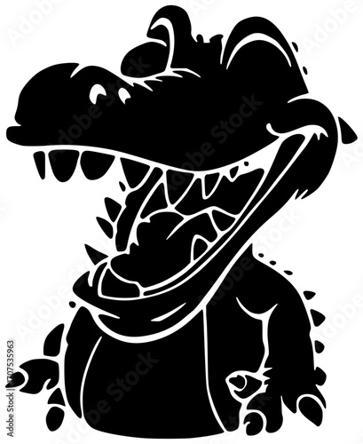 crocodile illustration animal silhouette giraffe logo wild icon wildlife outline zoo set cute elephant cartoon tiger collection lion zebra shape carnivore vector graphic background