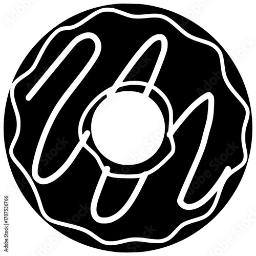 food illustration donut silhouette dessert logo snack icon set outline icon menu sweet cake bakery doughnut cream chocolate pastry shape for vector graphic background