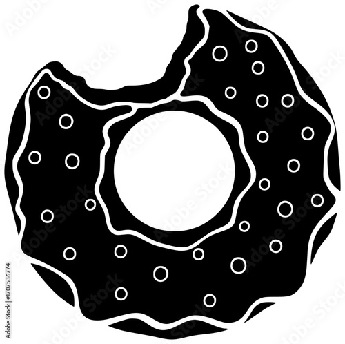food illustration donut silhouette dessert logo snack icon set outline icon menu sweet cake bakery doughnut cream chocolate pastry shape for vector graphic background