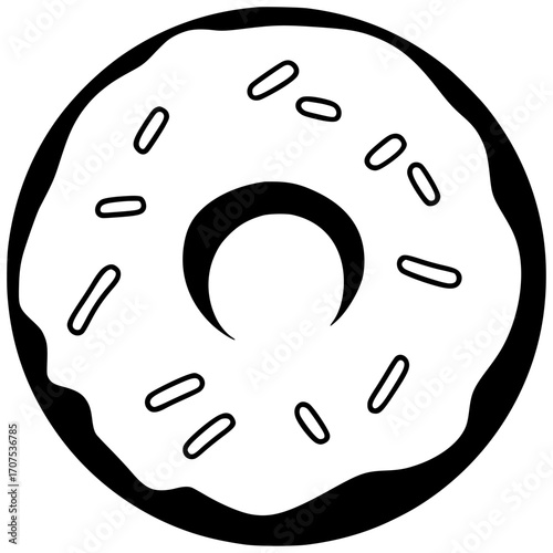 food illustration donut silhouette dessert logo snack icon set outline icon menu sweet cake bakery doughnut cream chocolate pastry shape for vector graphic background