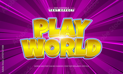 play world editable text effect for play