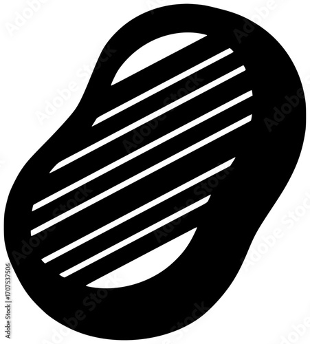 meat illustration barbecue silhouette steak logo food icon beef outline grill delicious dinner bbq grilled gourmet juicy cooking meal shape brown vector graphic background