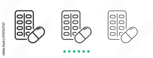 Medicine icon. Thin line icon vector