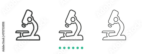 Microscope icon. Thin line icon vector