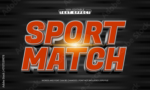 sport match editable text effect for play