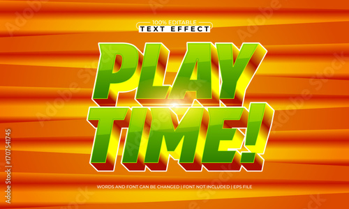 play time editable text effect for play